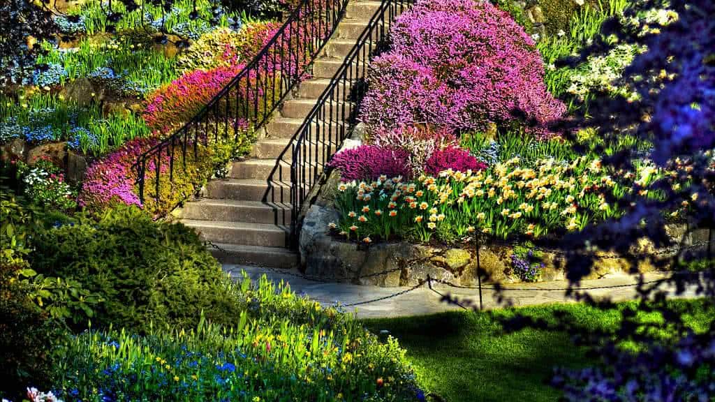 jardim-escada-flores
