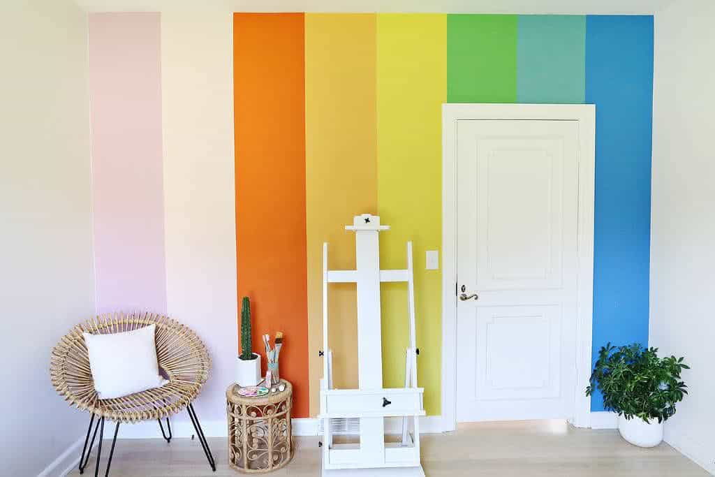 parede colorida sala