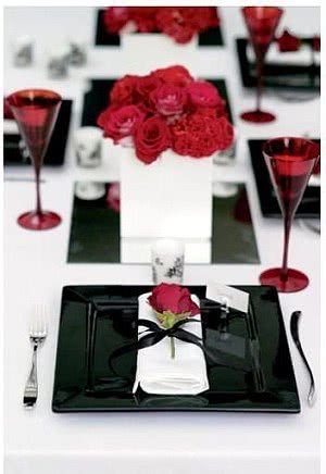 jantar romantico mesa
