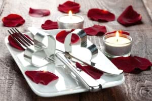 mesa jantar romantico