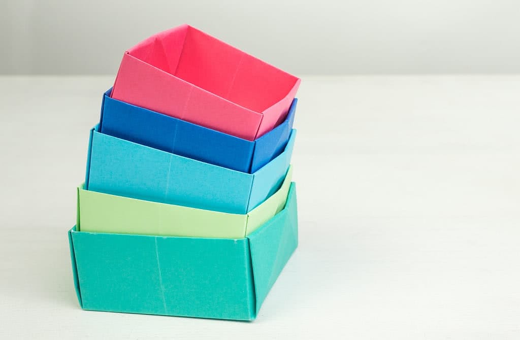 caixas de origami