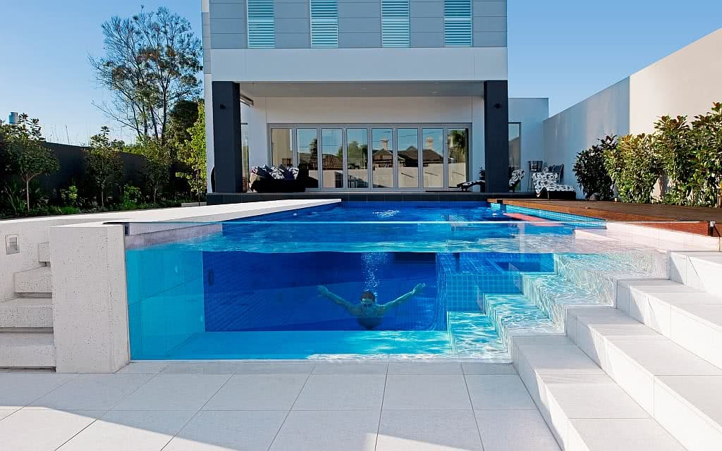 piscina vidro