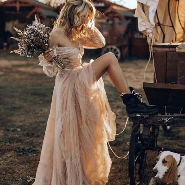 vestido de noiva rústico