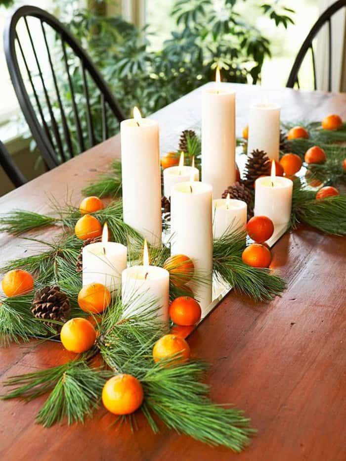 decoração mesa de natal