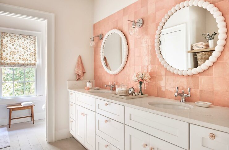 banheiro rosa