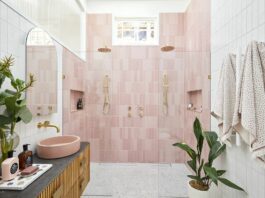 banheiro rosa