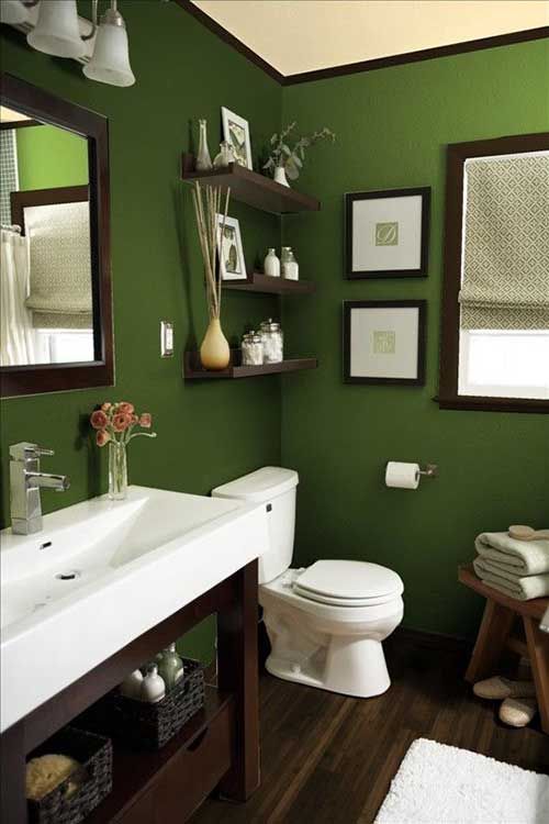 verde musgo decoração banheiro
