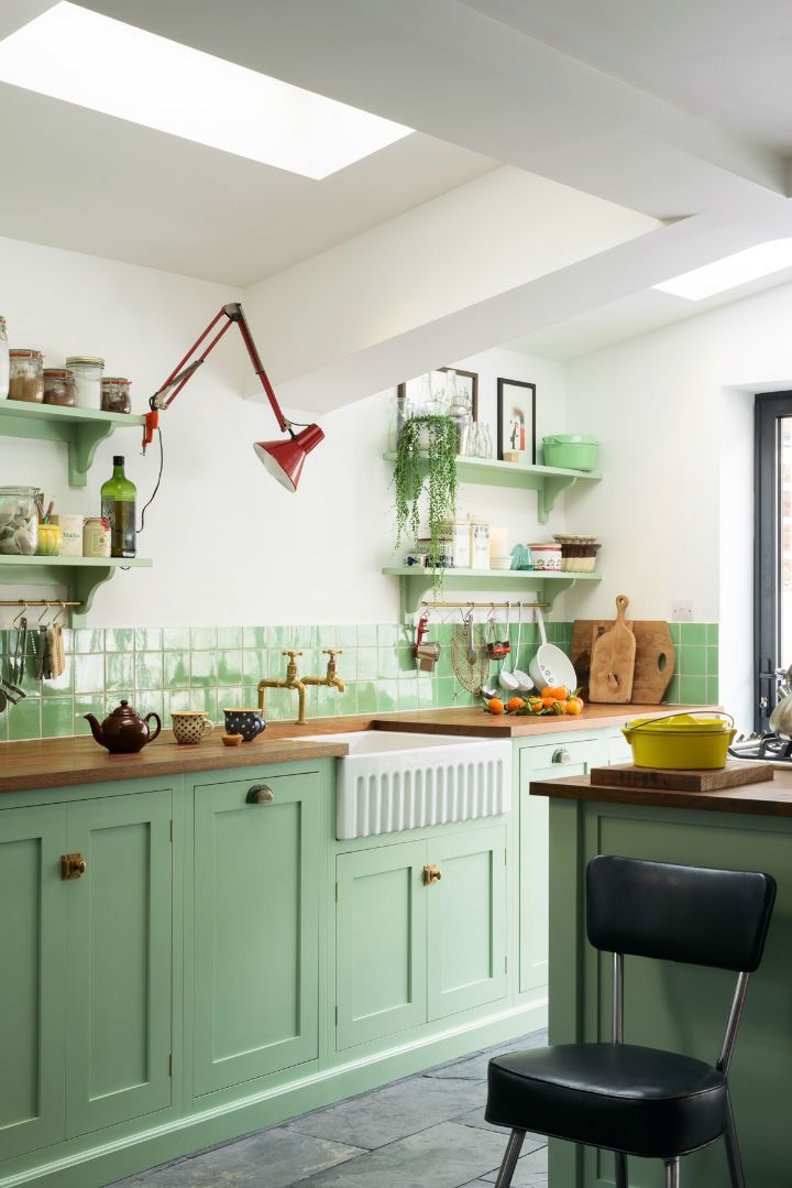 cozinha verde menta